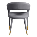 Destiny Velvet Upholstered Dining Chair in Grey