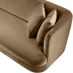 Alder 93.5" Velvet Upholstered Sofa in Beige