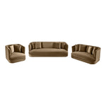 Alder 93.5" Velvet Upholstered Sofa in Beige