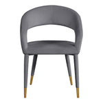 Destiny Velvet Upholstered Dining Chair in Grey