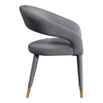 Destiny Velvet Upholstered Dining Chair in Grey
