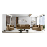 Alder 93.5" Velvet Upholstered Sofa in Beige
