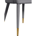 Destiny Velvet Upholstered Dining Chair in Grey