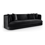 Alder 93.5" Velvet Upholstered Sofa in Black
