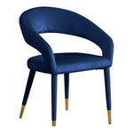 Destiny Velvet Upholstered Dining Chair in Navy