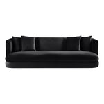 Alder 93.5" Velvet Upholstered Sofa in Black