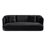Alder 93.5" Velvet Upholstered Sofa in Black