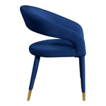 Destiny Velvet Upholstered Dining Chair in Navy