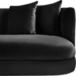 Alder 93.5" Velvet Upholstered Sofa in Black