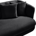 Alder 93.5" Velvet Upholstered Sofa in Black