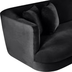 Alder 93.5" Velvet Upholstered Sofa in Black