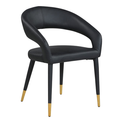 Destiny Vegan Leather Upholstered Dining Chair in Black
