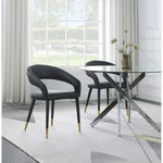 Destiny Vegan Leather Upholstered Dining Chair in Black