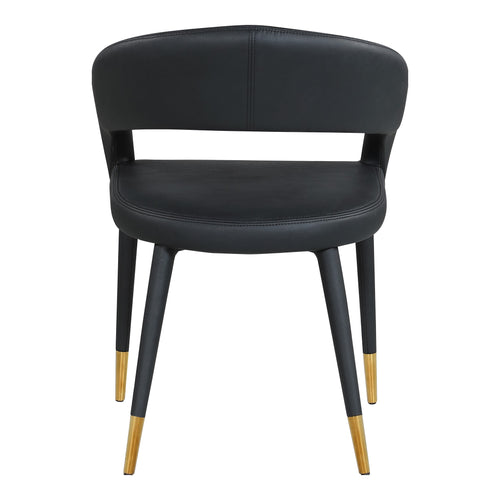 Destiny Vegan Leather Upholstered Dining Chair in Black