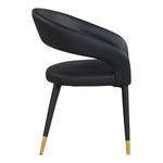 Destiny Vegan Leather Upholstered Dining Chair in Black