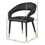 Destiny Vegan Leather Upholstered Dining Chair in Black
