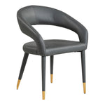 Destiny Vegan Leather Upholstered Dining Chair in Grey