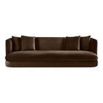 Alder 93.5" Velvet Upholstered Sofa in Brown