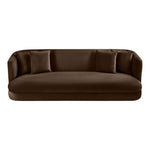 Alder 93.5" Velvet Upholstered Sofa in Brown