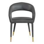 Destiny Vegan Leather Upholstered Dining Chair in Grey
