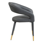 Destiny Vegan Leather Upholstered Dining Chair in Grey