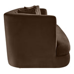 Alder 93.5" Velvet Upholstered Sofa in Brown