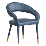 Destiny Vegan Leather Upholstered Dining Chair in Navy