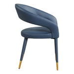 Destiny Vegan Leather Upholstered Dining Chair in Navy