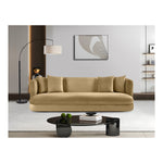 Alder 93.5" Velvet Upholstered Sofa in Camel