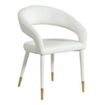 Destiny Vegan Leather Upholstered Dining Chair in White