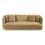 Alder 93.5" Velvet Upholstered Sofa in Camel