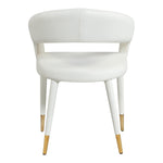 Destiny Vegan Leather Upholstered Dining Chair in White