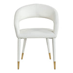 Destiny Vegan Leather Upholstered Dining Chair in White