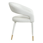 Destiny Vegan Leather Upholstered Dining Chair in White