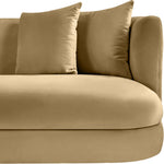 Alder 93.5" Velvet Upholstered Sofa in Camel