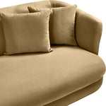 Alder 93.5" Velvet Upholstered Sofa in Camel