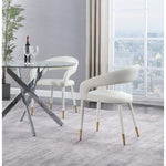 Destiny Vegan Leather Upholstered Dining Chair in White