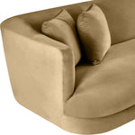 Alder 93.5" Velvet Upholstered Sofa in Camel