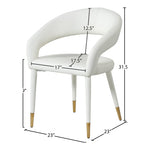 Destiny Vegan Leather Upholstered Dining Chair in White