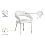 Destiny Vegan Leather Upholstered Dining Chair in White