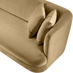 Alder 93.5" Velvet Upholstered Sofa in Camel