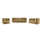 Alder 93.5" Velvet Upholstered Sofa in Camel
