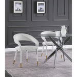 Destiny Boucle Fabric Upholstered Dining Chair in Cream