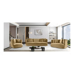 Alder 93.5" Velvet Upholstered Sofa in Camel
