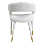 Destiny Boucle Fabric Upholstered Dining Chair in Cream