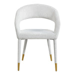 Destiny Boucle Fabric Upholstered Dining Chair in Cream