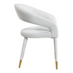Destiny Boucle Fabric Upholstered Dining Chair in Cream