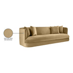 Alder 93.5" Velvet Upholstered Sofa in Camel