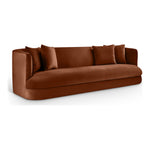 Alder 93.5" Velvet Upholstered Sofa in Cognac