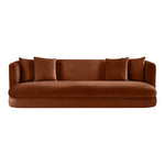Alder 93.5" Velvet Upholstered Sofa in Cognac
